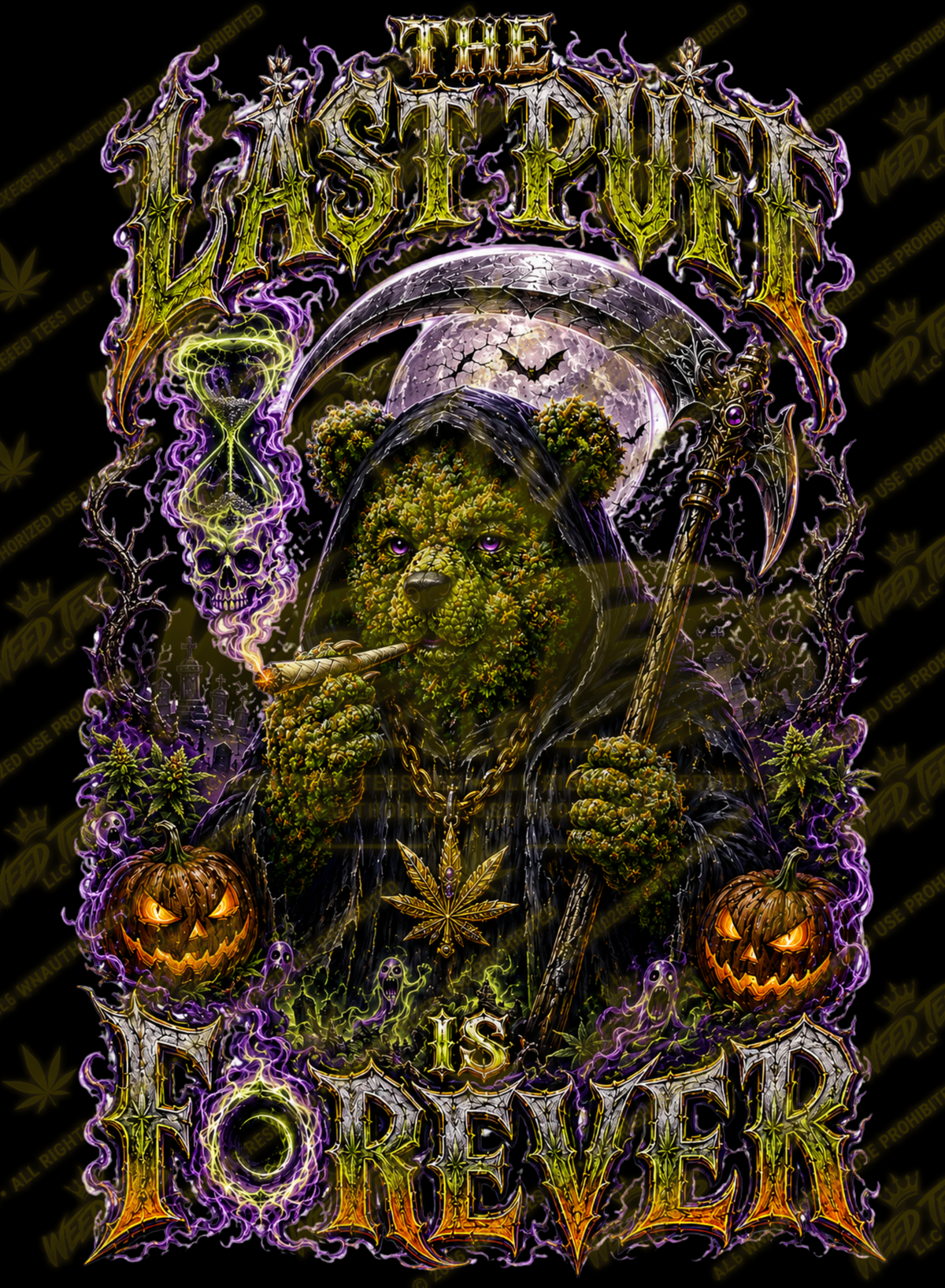 The Last Puff Is Forever | Halloween Stoner T-Shirt