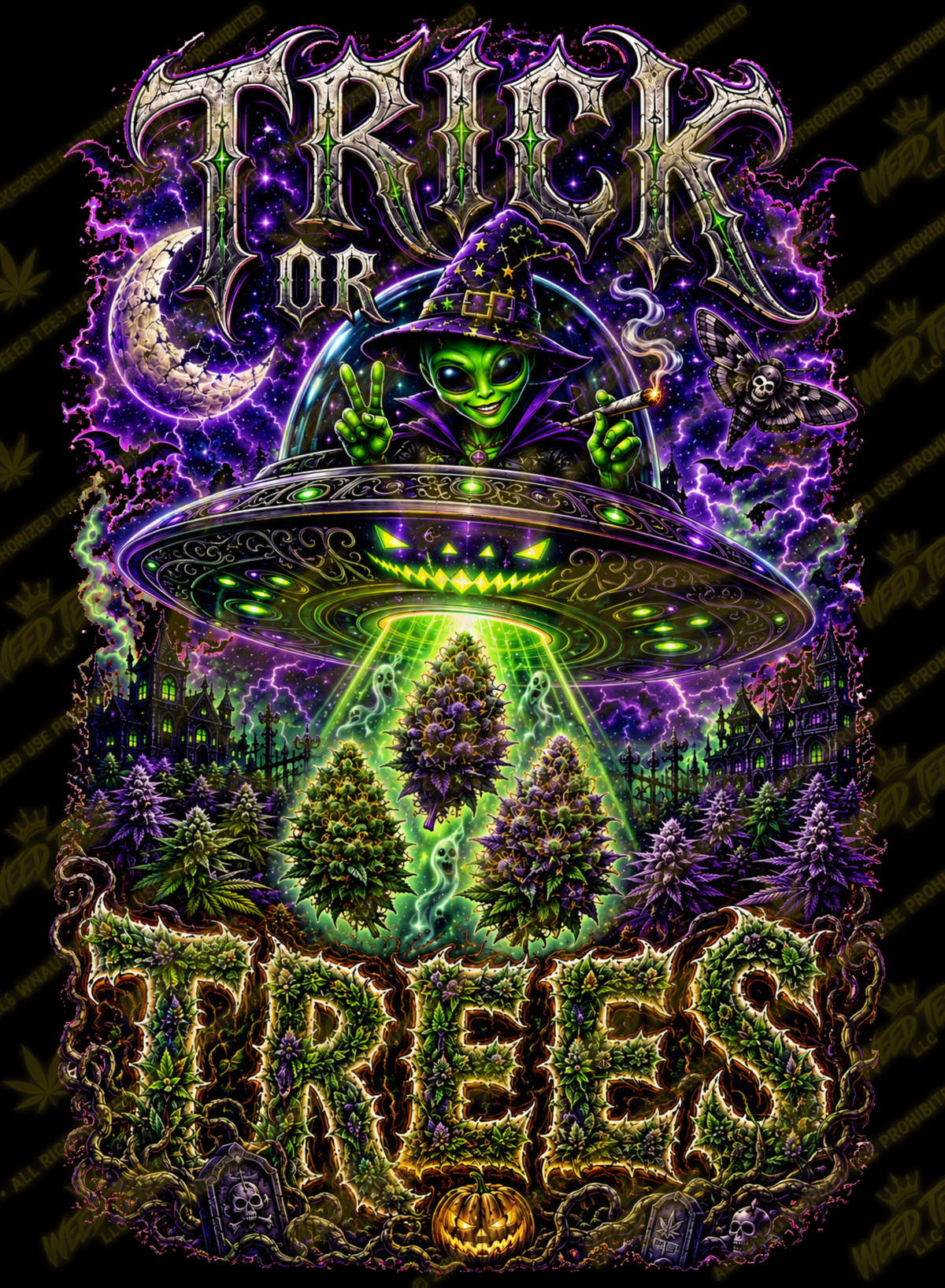 Trick or Trees | Halloween Stoner T-Shirt