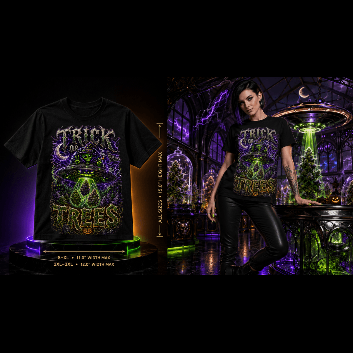 Trick or Trees | Halloween Stoner T-Shirt