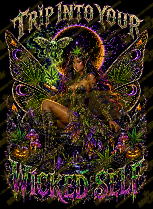 Trip Into Your Wicked Self | Halloween Stoner Tee