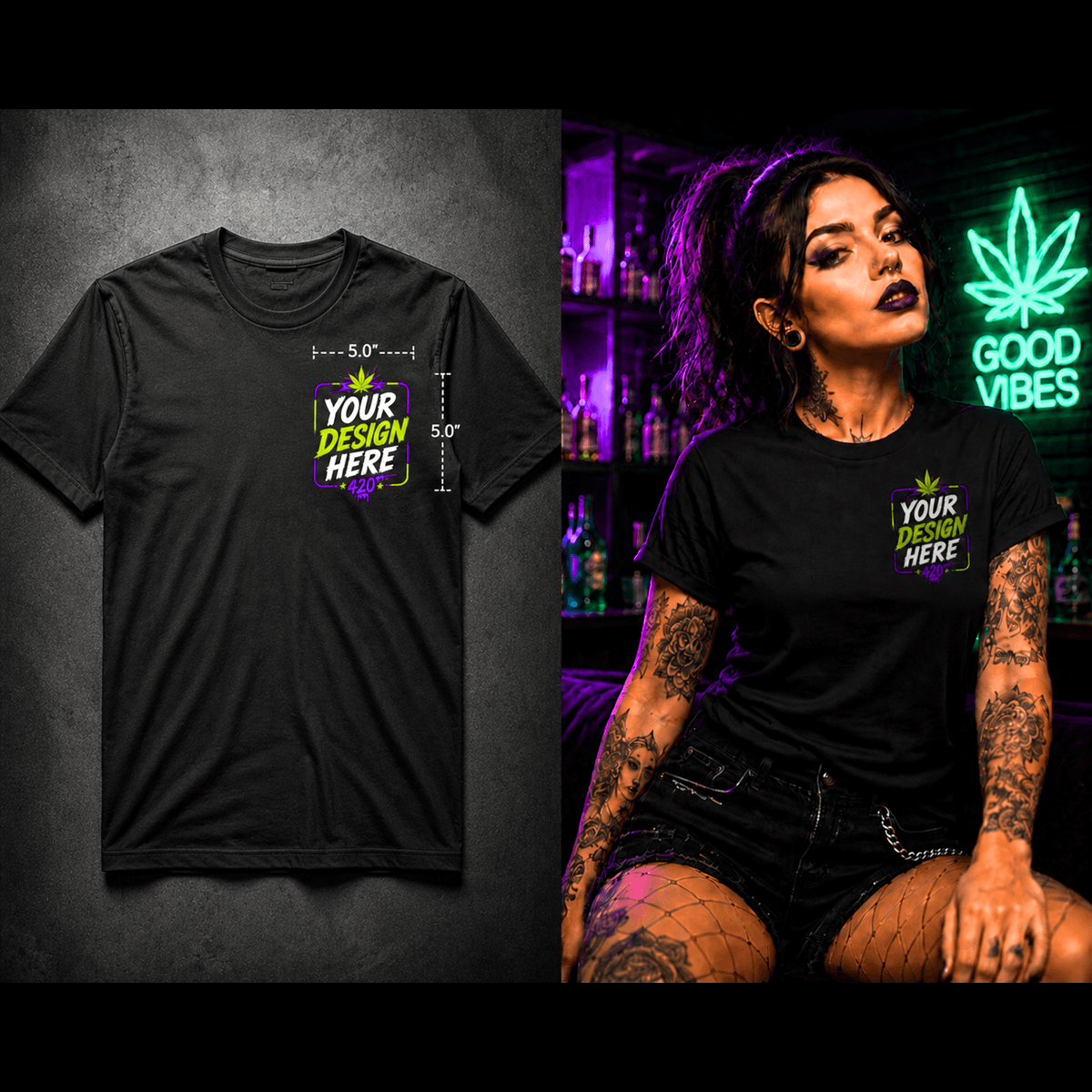 Custom Business & Bulk T-Shirts – Upload Your Design (Upper Left Chest Logo Print)