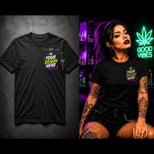 Custom Business & Bulk T-Shirts – Upload Your Design (Upper Left Chest Logo Print)