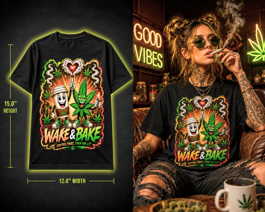 Wake & Bake – Premium Cannabis Graphic Tee