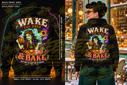 Wake the Dead & Bake – Classic Unisex Pullover Hoodie
