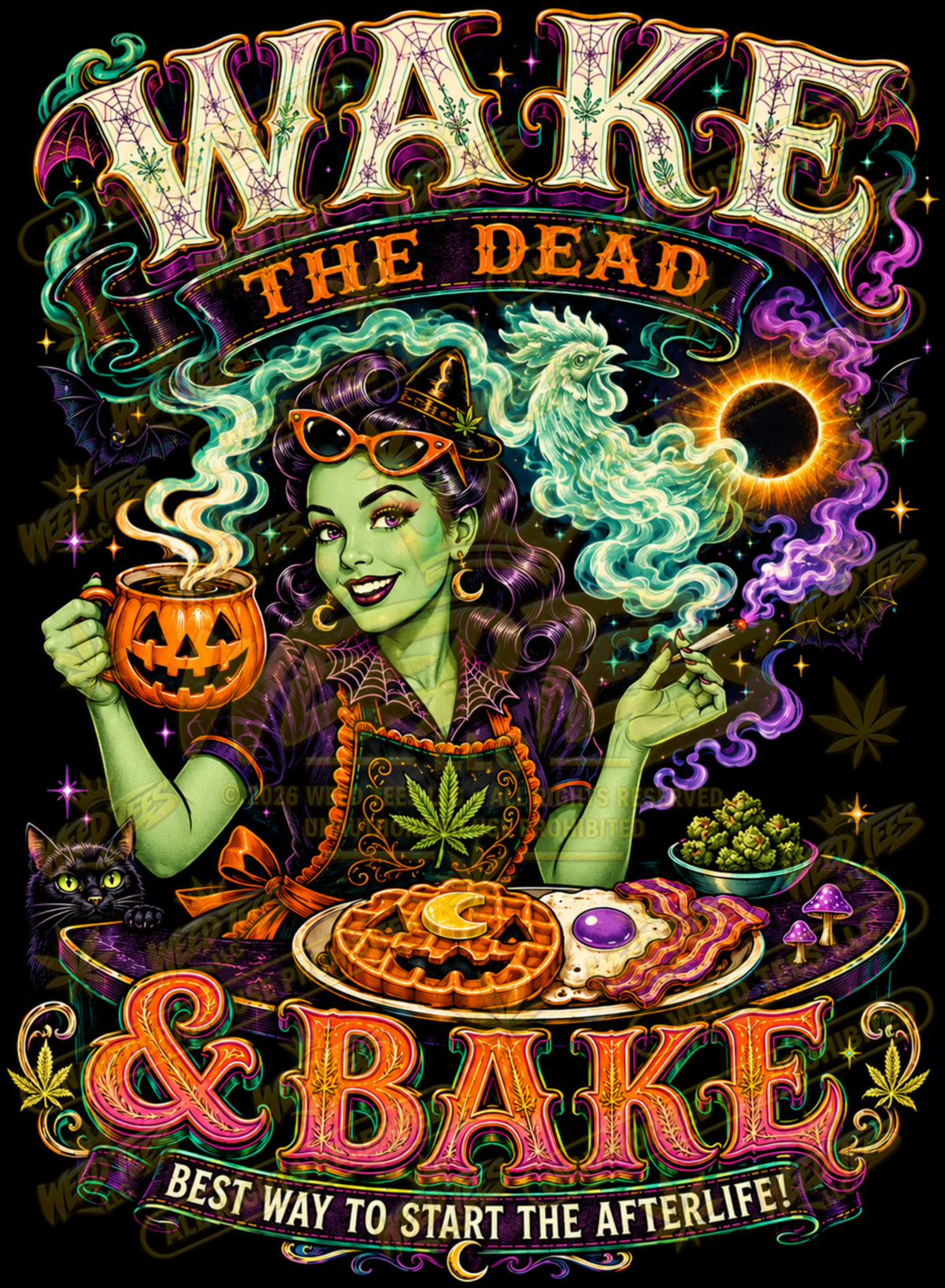 Wake the Dead & Bake – Classic Unisex Pullover Hoodie